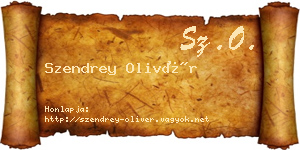 Szendrey Olivér névjegykártya